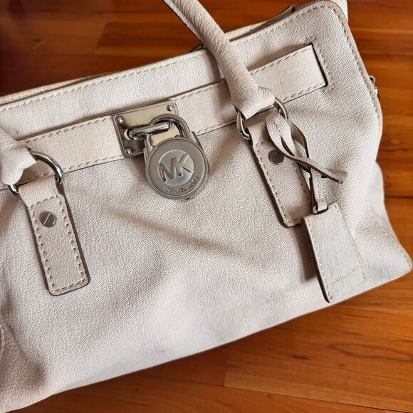 Michael Kors Hamilton Purse bag Cream vanilla ivory pebbles leather - Picture 4 of 10